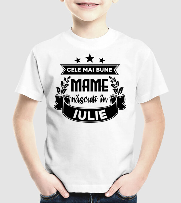 Cele mai bune mame sunt născuți în iulie model alb pe tricou