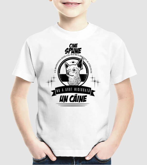 cine spune că diamantul este cel mai bun prieten al unei fete, nu a avut niciodată un câine model alb pe tricou