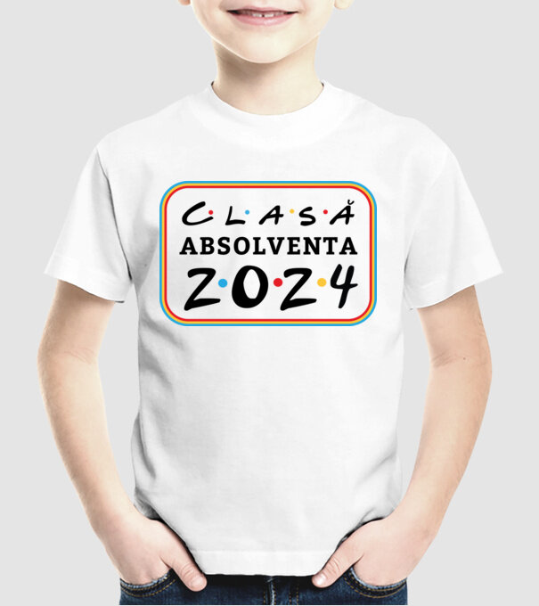 Clasă absolventă friends model alb pe tricou