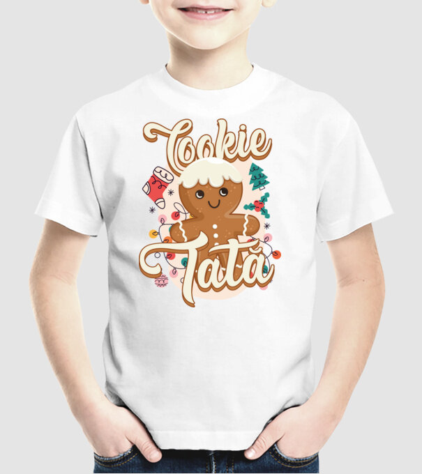 Cookie tată model alb pe tricou