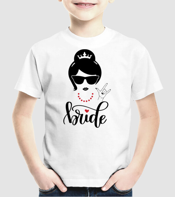 Cool Bride model alb pe tricou