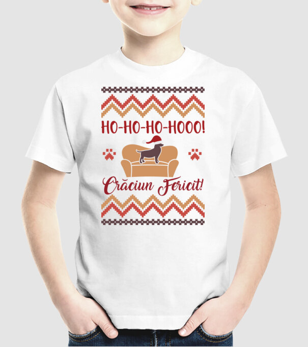 un Crăciun ho-ho-hoo-hoo fericit! model alb pe tricou