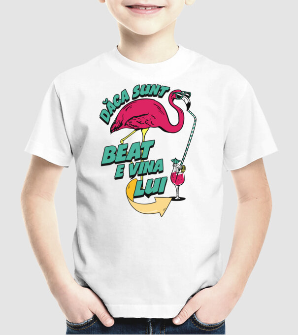 dacă sunt beat, e vina lui model alb pe tricou