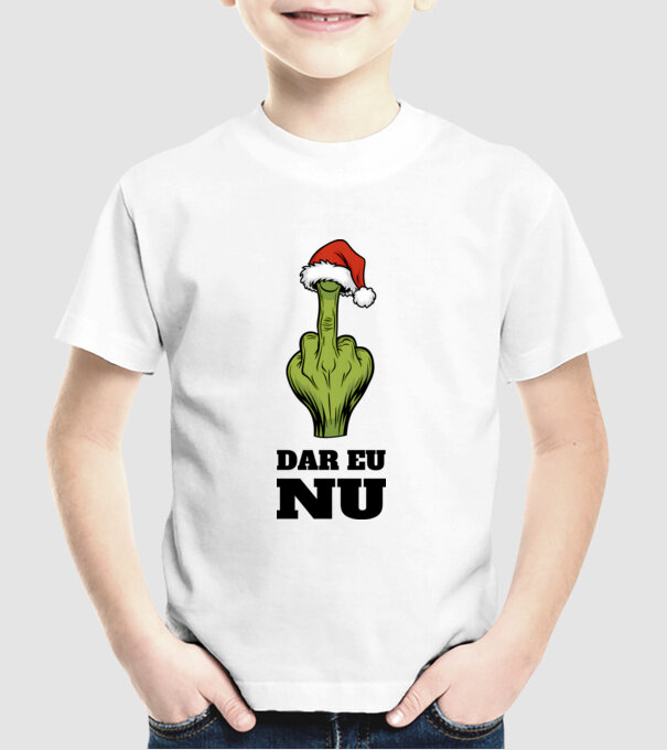 Dar eu NU alb model alb pe tricou