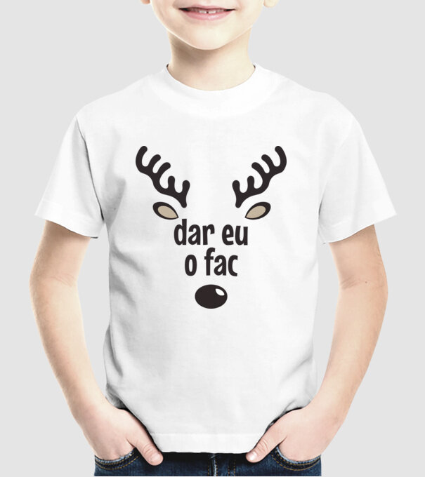 Dar eu o fac crăciun chiar căprioară Alb model alb pe tricou