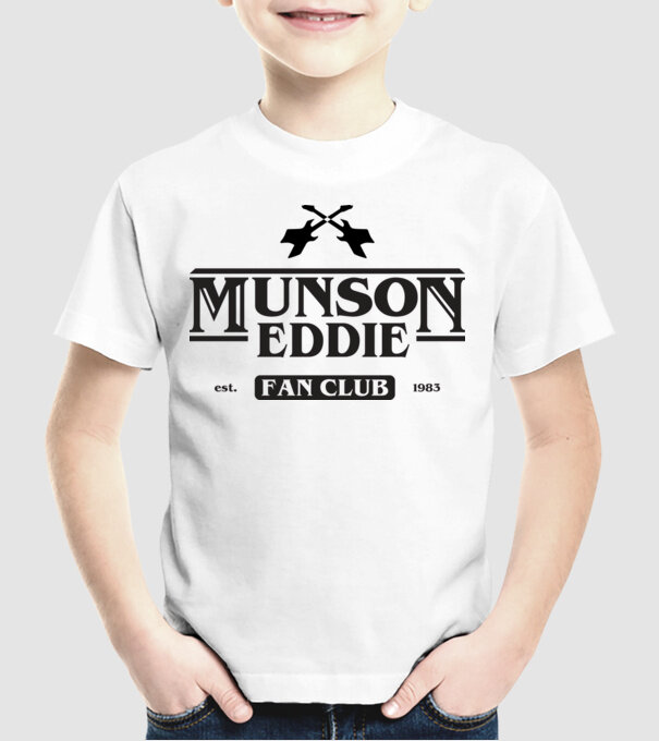 eddie munson fan club model alb pe tricou