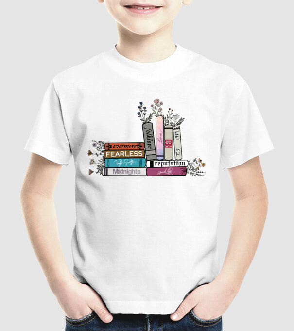 Eras tour books color 2 model alb pe tricou