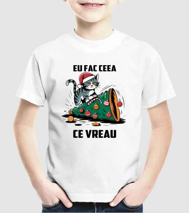 Eu fac ceea ce vreau Alb model alb pe tricou