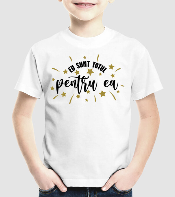 Eu sunt totul pentru el/ ea model alb pe tricou