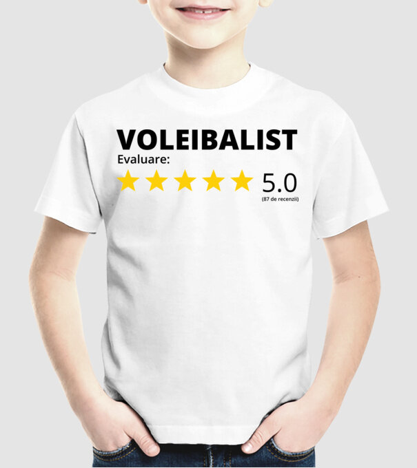 Evaluare 5 VOLEIBALIST model alb pe tricou