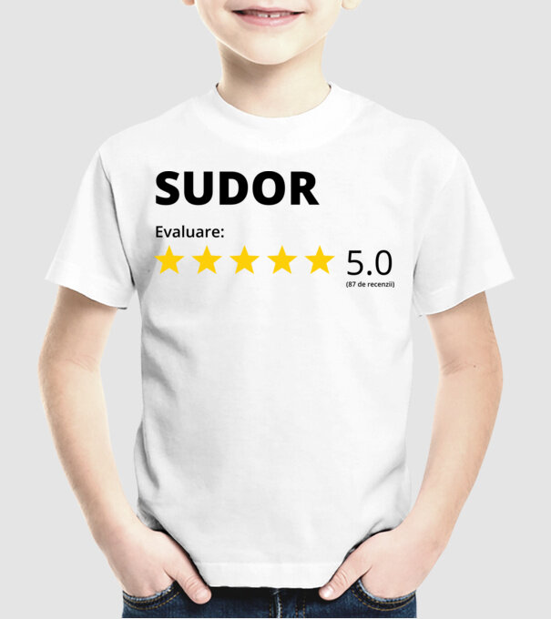 Evaluare - SUDOR model alb pe tricou