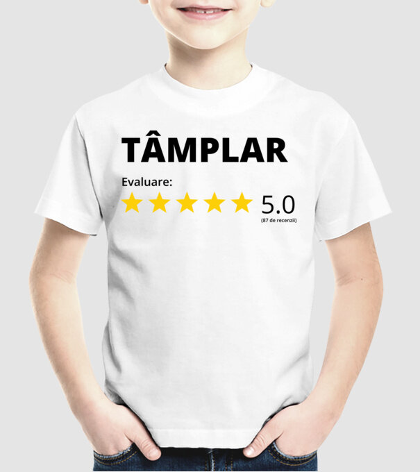 Evaluare - TÂMPLAR model alb pe tricou