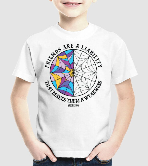Friends are liability model alb pe tricou