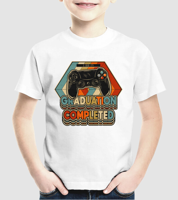 Graduation Completed model alb pe tricou