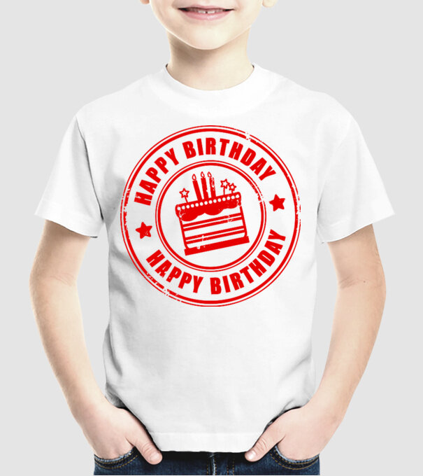 happy birthday model alb pe tricou