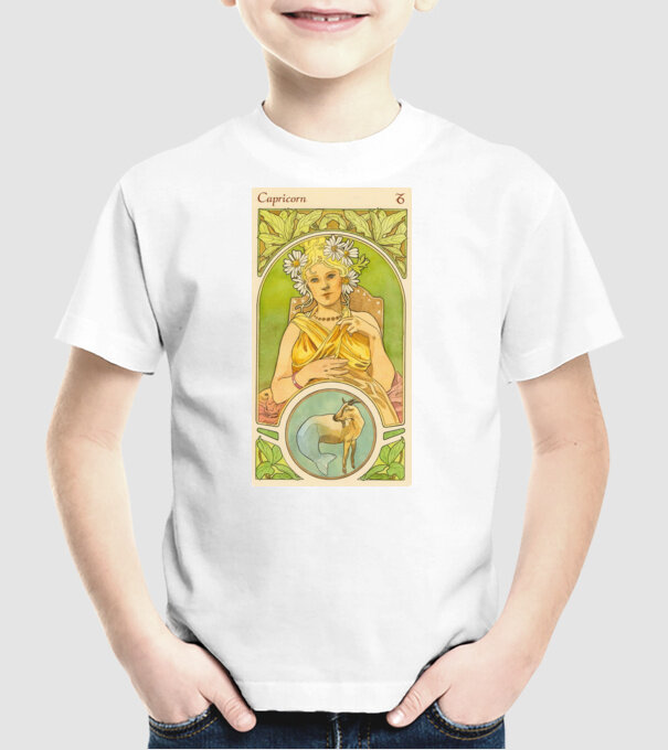 Horoscop Tarot CAPRICORNUL model alb pe tricou