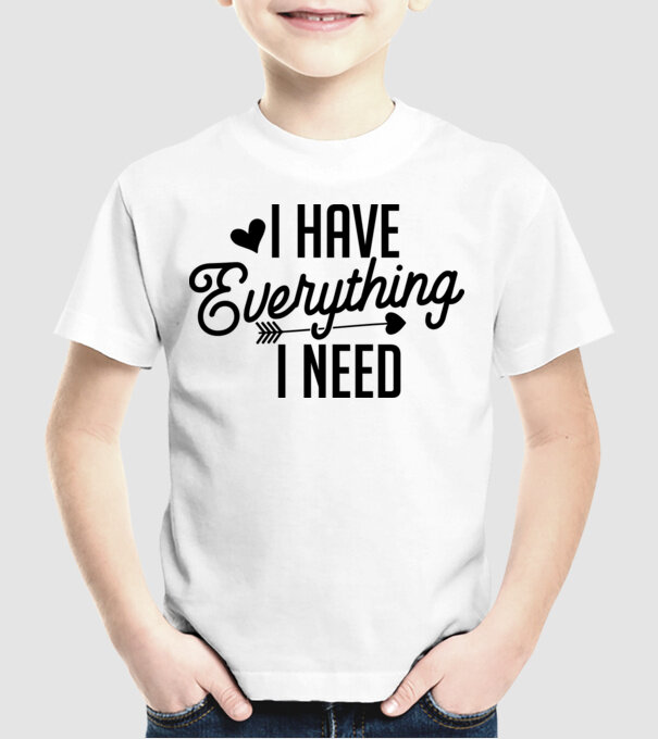 I have everything model alb pe tricou