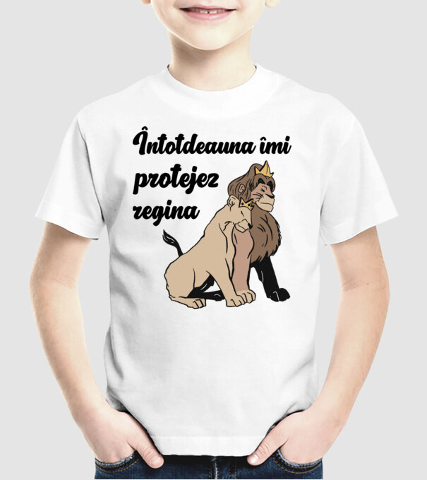 Întotdeauna îmi protejez regina model alb pe tricou