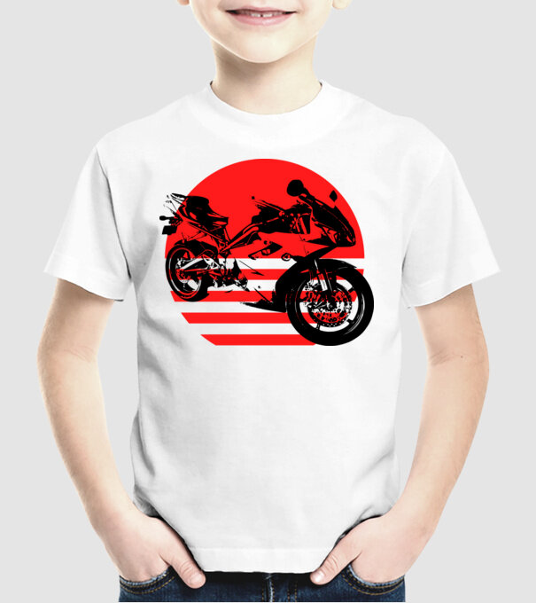 Katana model alb pe tricou