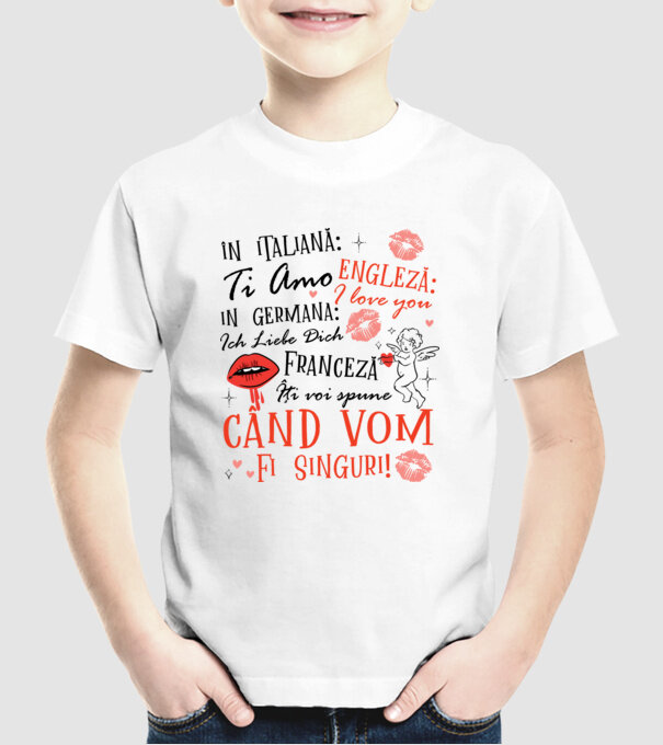 Lecție de limbă model alb pe tricou