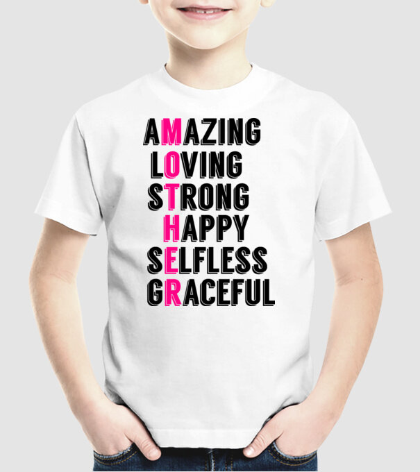 M O T H E R model alb pe tricou