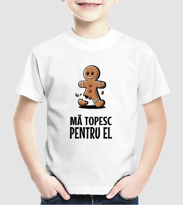 Mă topesc pentru el alb model alb pe tricou
