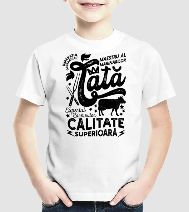 Împăratul grătarului, maestru al marinărilor, expertul cărnurilor - tată - Calitate superioară model alb pe tricou