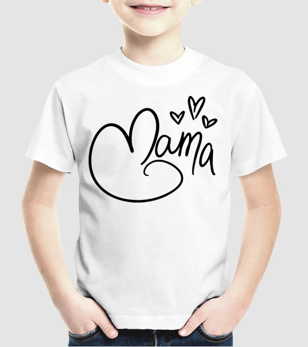 mama model alb pe tricou
