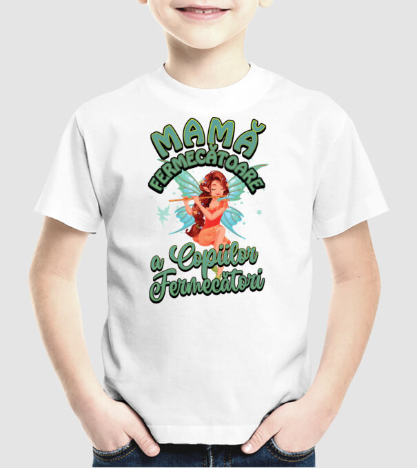 Mamă fermecătoare a copiilor fermecători model alb pe tricou