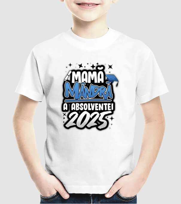 Mamă Mândră a absolventei model alb pe tricou
