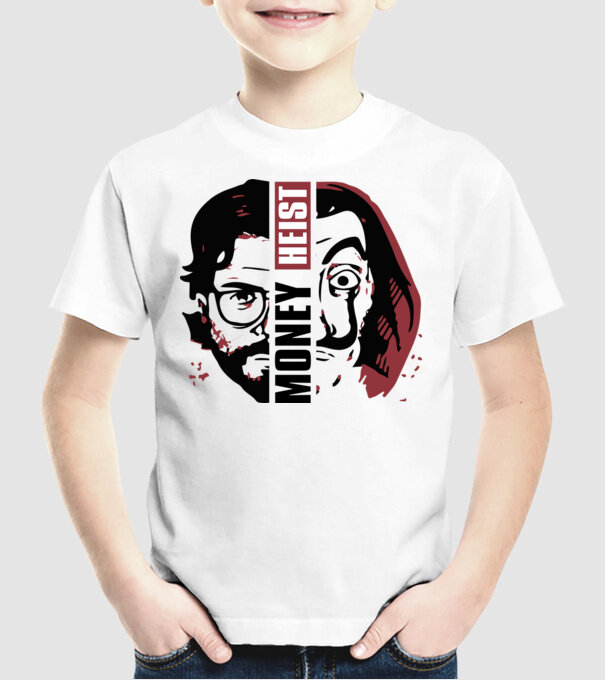 money heist professor model alb pe tricou