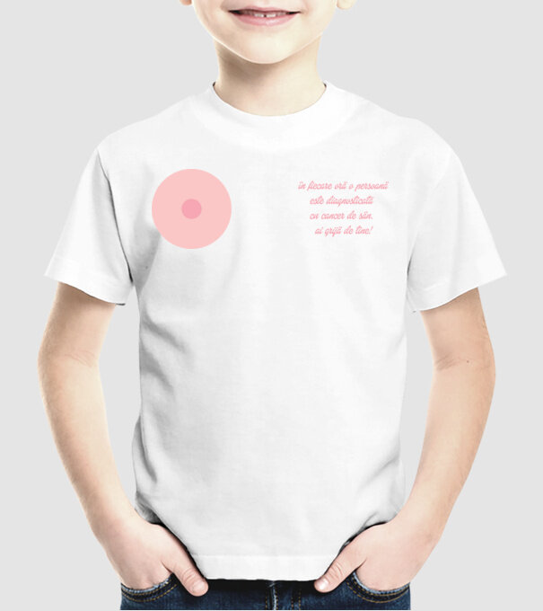 în fiecare oră o persoană este diagnosticată cu cancer de sân. ai grijă de tine! model alb pe tricou