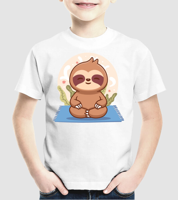 Namaste model alb pe tricou