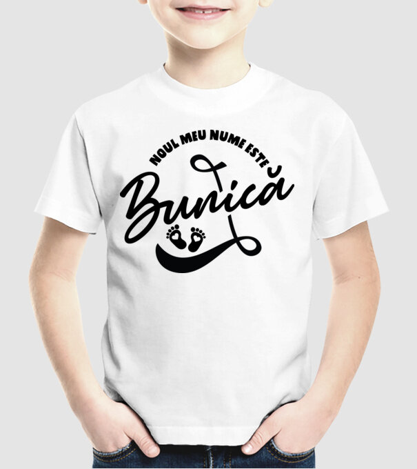 Noul meu nume este Bunică model alb pe tricou