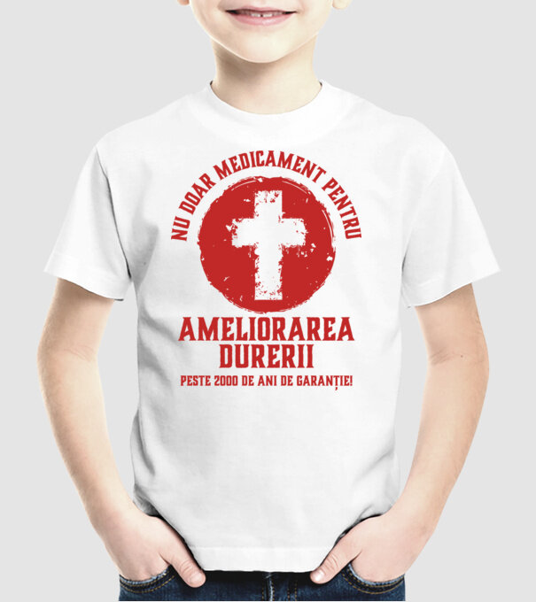 Nu doar medicament pentru ameliorarea durerii, peste 2000 de ani de garanție! model alb pe tricou