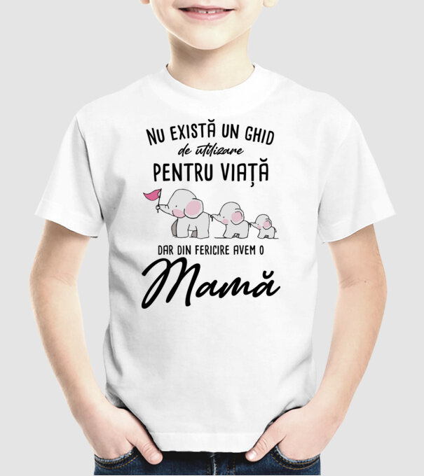 Nu există un ghid de utilizare pentru viață, dar din fericire avem o mamă model alb pe tricou