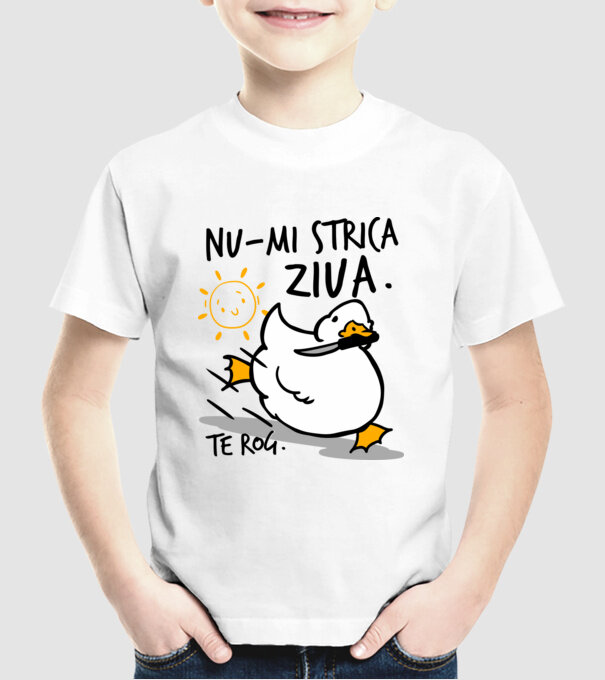 Nu-mi strica ziua. model alb pe tricou