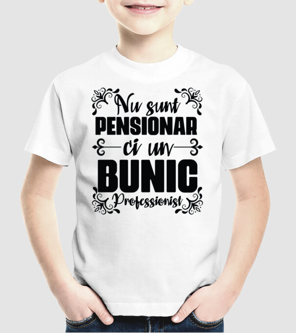 Nu sunt_pensionar, ci un bunic profesionist model alb pe tricou