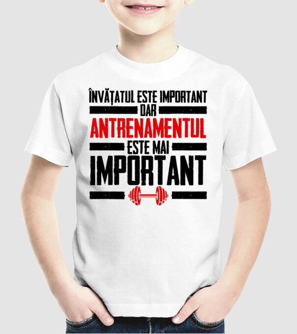 învățatul este important, dar antrenamentul este mai important model alb pe tricou