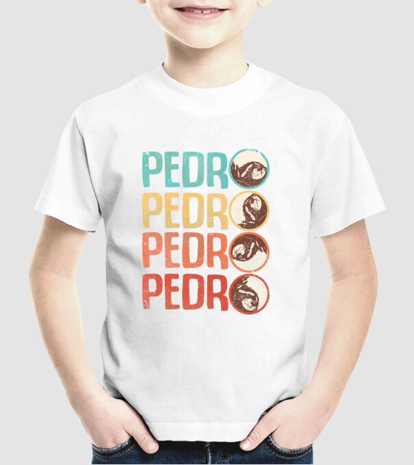 Pedro Pedro retro model alb pe tricou