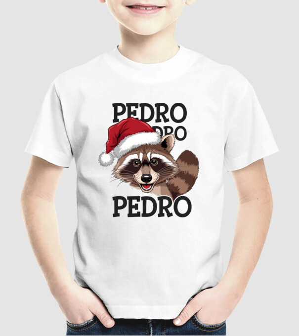 Pedro pedro xmas model alb pe tricou
