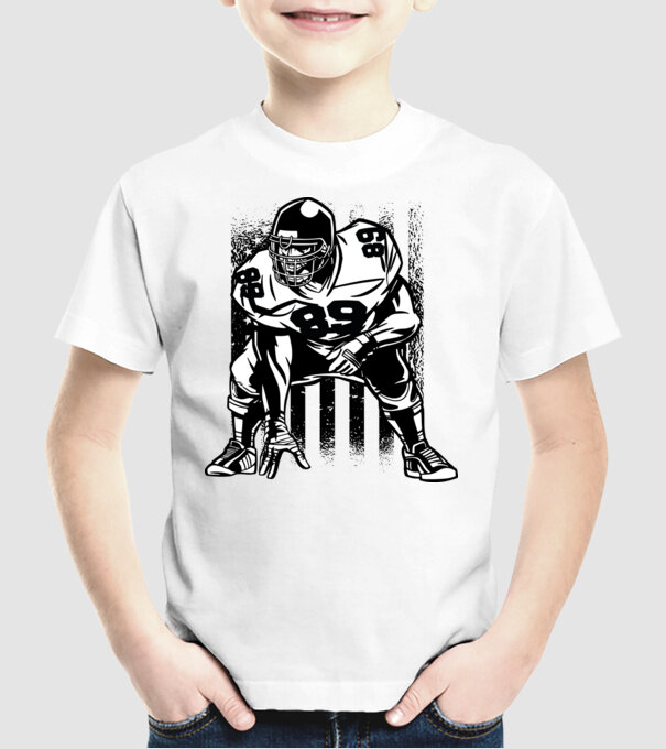 PLAYER model alb pe tricou