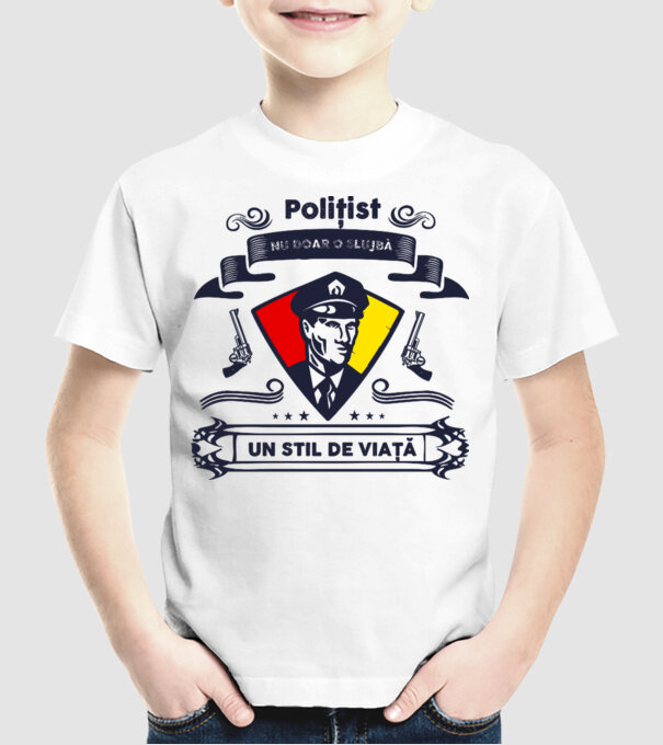 Polițist - Nu doar o slujbă - Un stil de viață model alb pe tricou