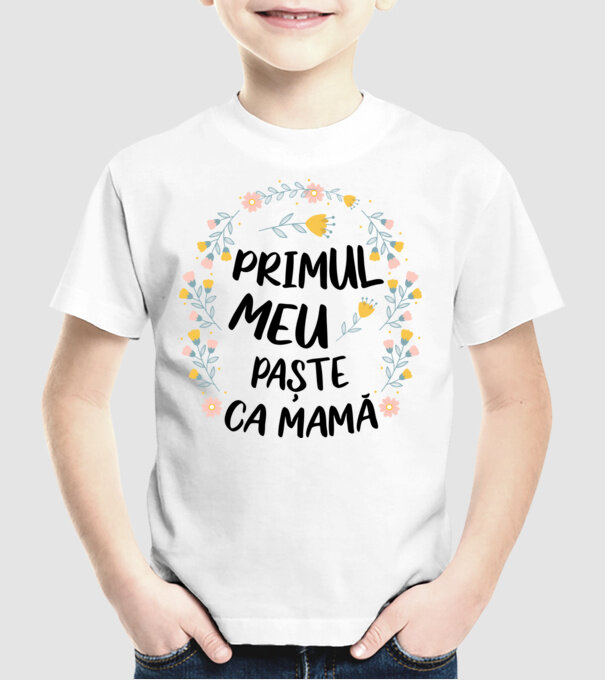 Primul meu Paște ca mamă model alb pe tricou