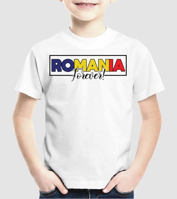 Romania forever model alb pe tricou