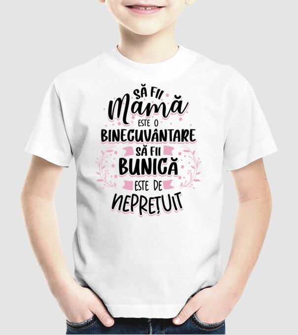 Să fii bunică este neprețuit model alb pe tricou