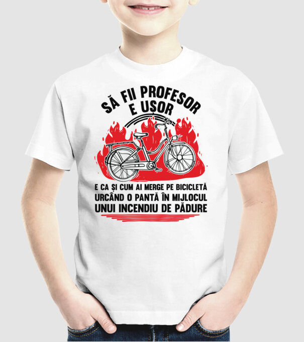 Să fii profesor e ușor model alb pe tricou