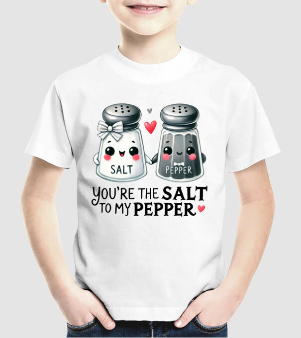 Salt to my Pepper model alb pe tricou