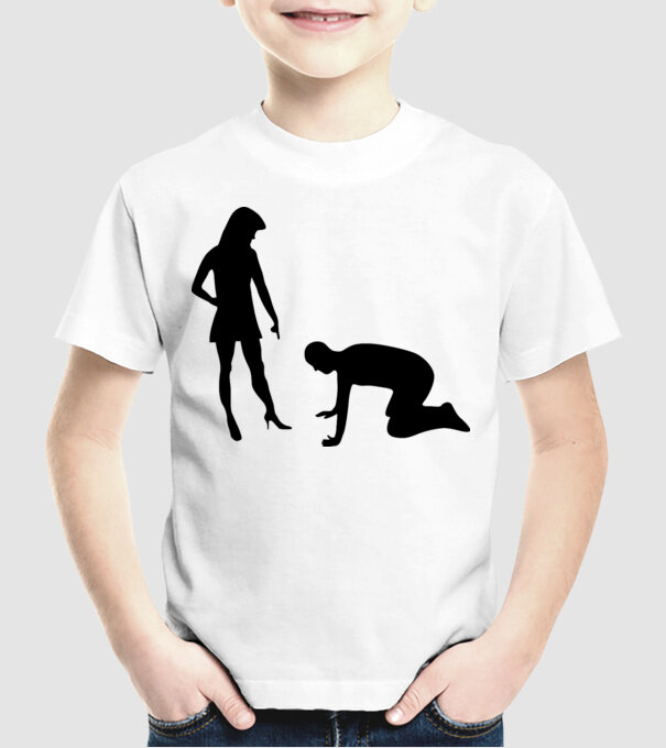 Sărut model alb pe tricou
