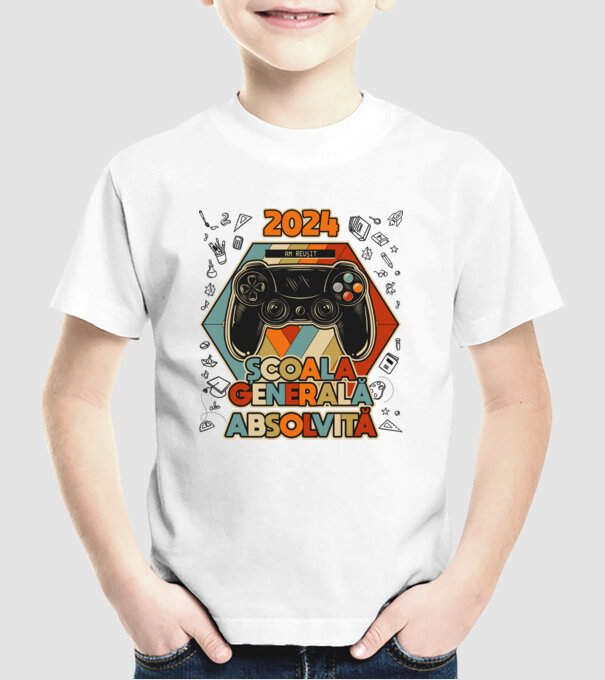 școala generală școala generală model alb pe tricou